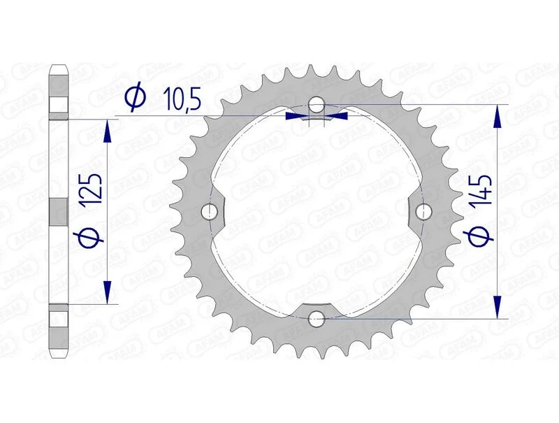 AFAM Aluminium Rear Sprocket 13407 - 520 13407-40