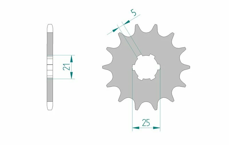 AFAM Steel Self-Cleaning Front Sprocket 30300 - 520 30300+14