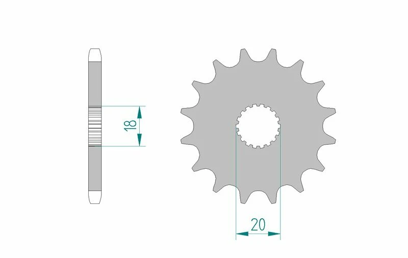 AFAM Steel Standard Front Sprocket 22200 - 428 22200-15