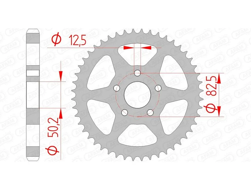 AFAM Steel Standard Rear Sprocket 92803 - 530 92803-48