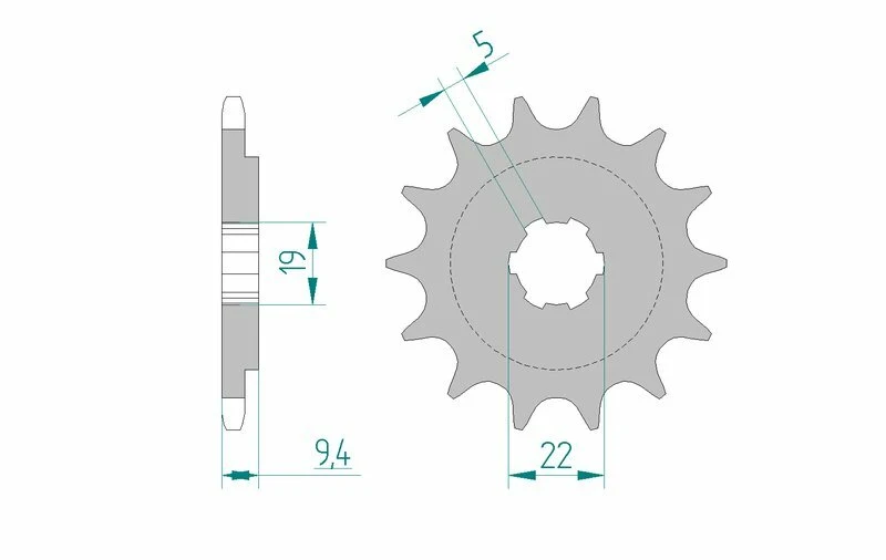 AFAM Steel Standard Front Sprocket 20309 - 520 20309-14