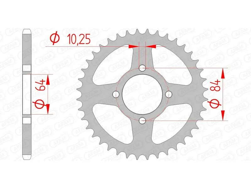 AFAM Steel Standard Rear Sprocket 14310 - 520 14310-40