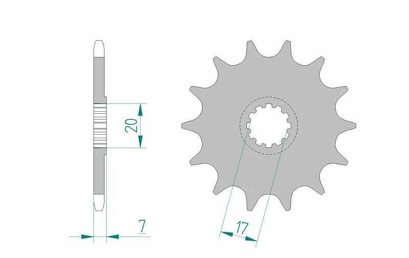 AFAM Steel Standard Front Sprocket 94109 - 420 94109-15