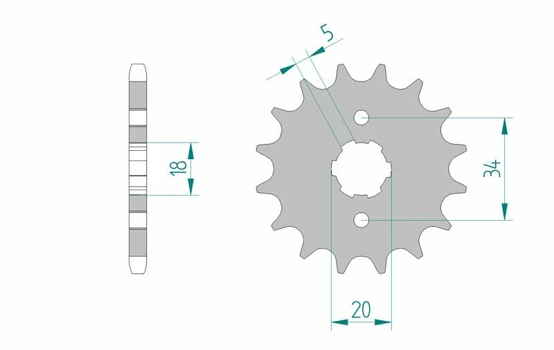 AFAM Steel Standard Front Sprocket 26200 - 428 26200-14