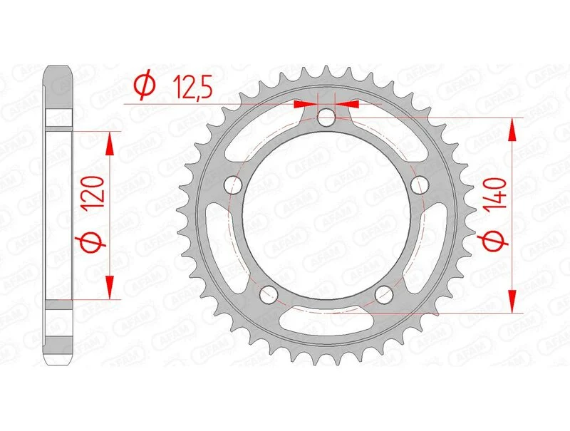 AFAM Steel Standard Rear Sprocket 14911 - 530 14911-41