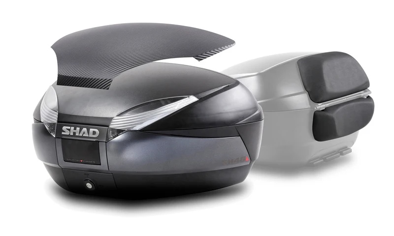 SHAD SH48 DG Top Case + Ryggstöd - Mörkgrå /Matt Carbon (D0B48306R)