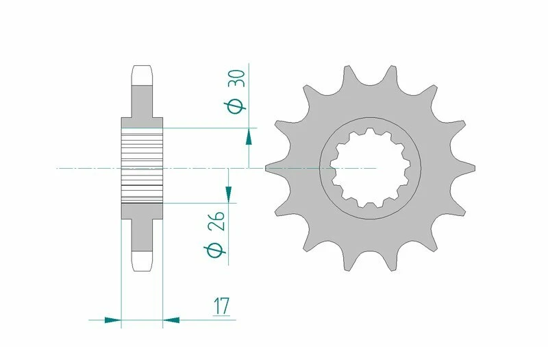AFAM Steel Standard Front Sprocket 20603 - 530 20603-17