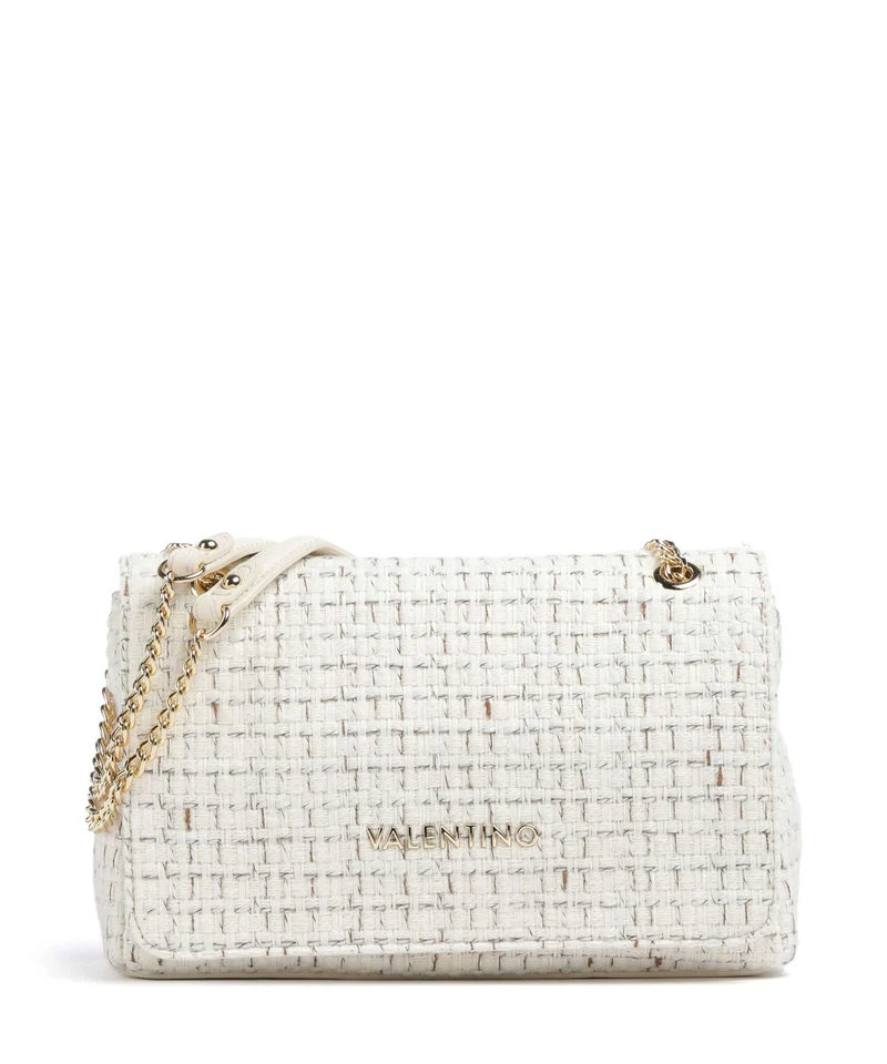 Valentino Bags Tweed Axelremsväska off white/multicolour