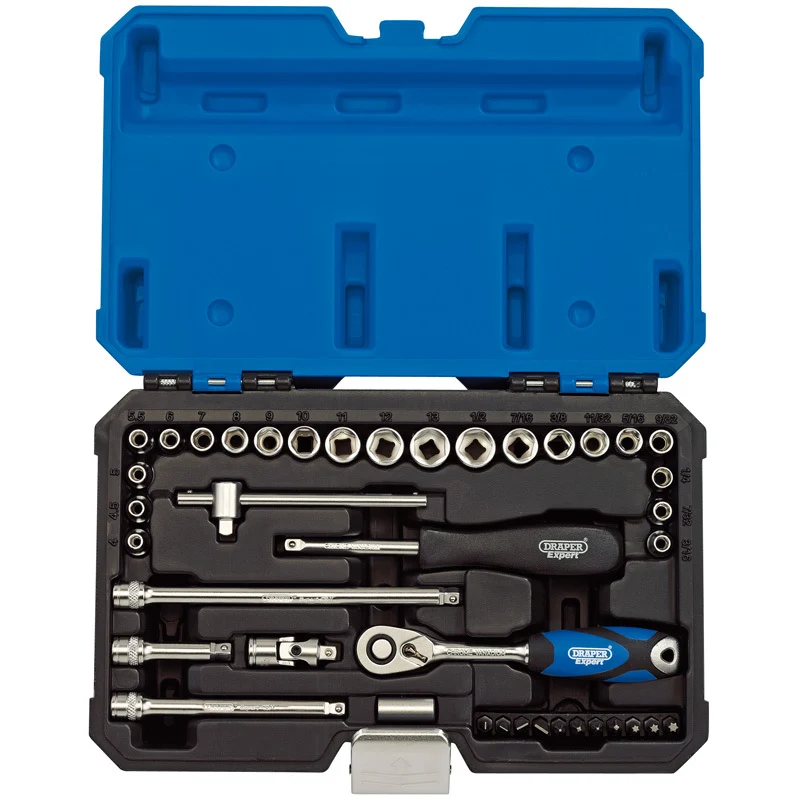 DRAPER Metric & Inch 1/4” Sockets & Ratchet Set (40 pieces) 16445.0