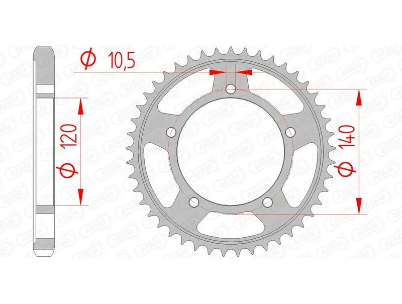 AFAM Steel Standard Rear Sprocket 86603 - 530 86603-43