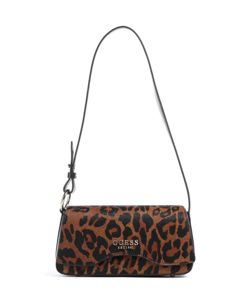 Guess Domitilla Axelremsväska leopard