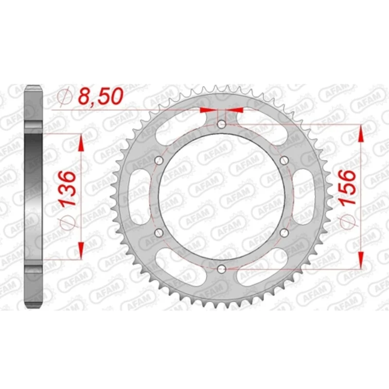 AFAM Steel Standard Rear Sprocket 53104 53104-58
