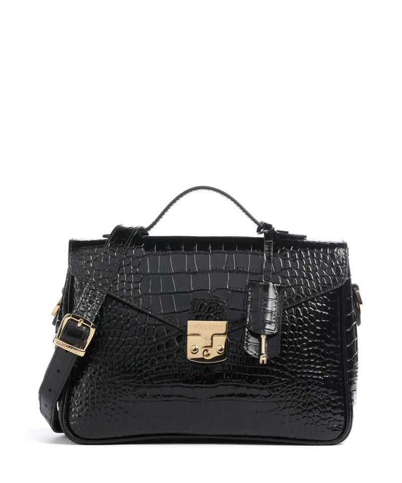 Maison Mollerus Croco Marly Crossover väska classic schwarz