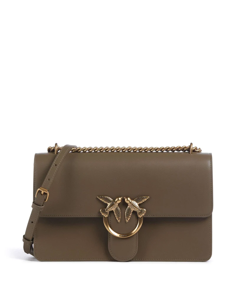 Pinko Love One Classic Axelremsväska scricciolo/antique gold