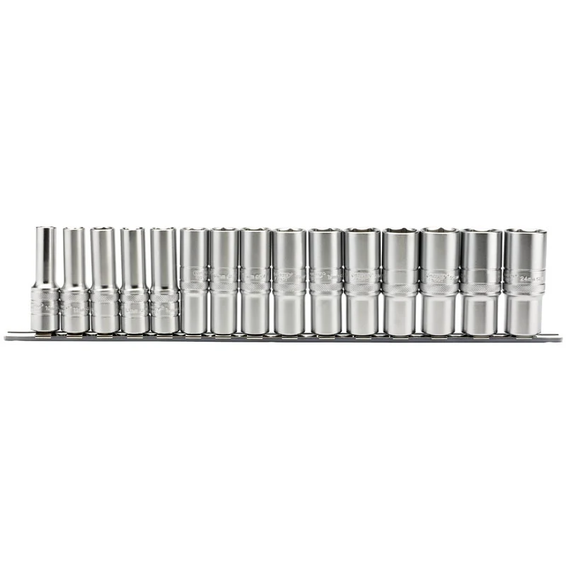 DRAPER Set of 15 1/2'' Sockets 10 to 24mm 16499.0