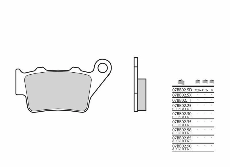 BREMBO Off-Road Sintered Metal Brake pads - 07BB02SD 07BB02SD