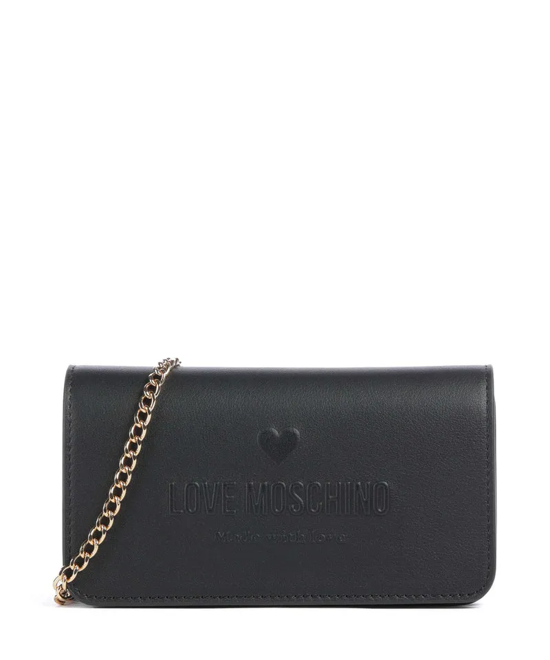 Love Moschino Love Embossed Crossover väska nero