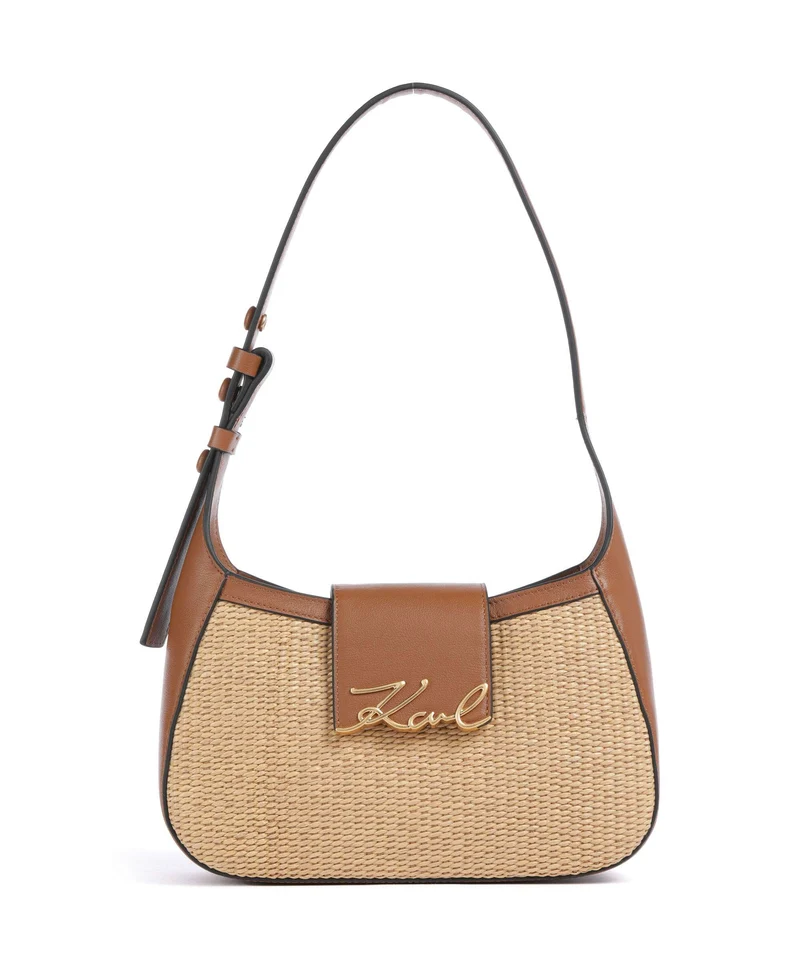 Karl Lagerfeld K/Signature Axelremsväska natural/tan