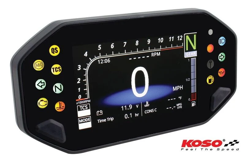KOSO RX-4 Unlimited Multifunction TFT Meter - Universal Version BA081010