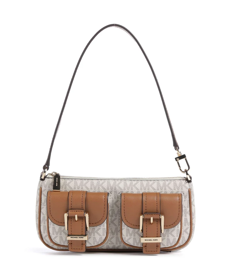 Michael Kors Zoe Axelremsväska vanilla/acorn