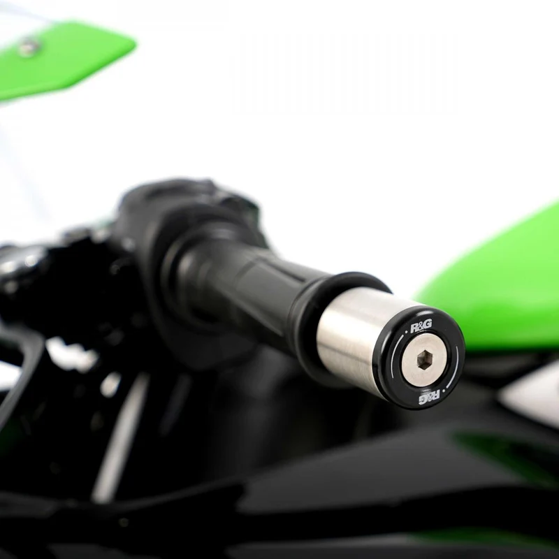 Bar End Sliders - Kawasaki Z500 24- / Ninja 500 24- / Z650RS 22-, ZX-25R 20- / ZX-4RR 23-, ZX-6R (636) 19-, Z900, Z900RS, Z H2, KTM 690 Enduro (without brush guards)