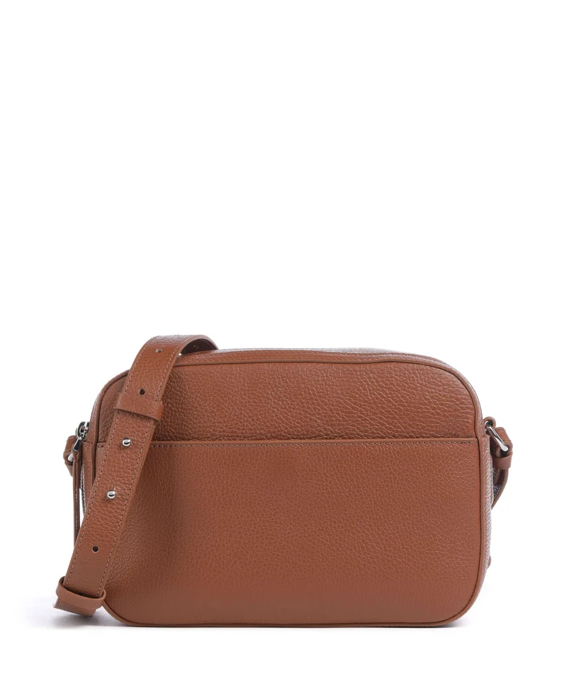 Coccinelle Myrtha Maxi Logo Crossover väska cognac