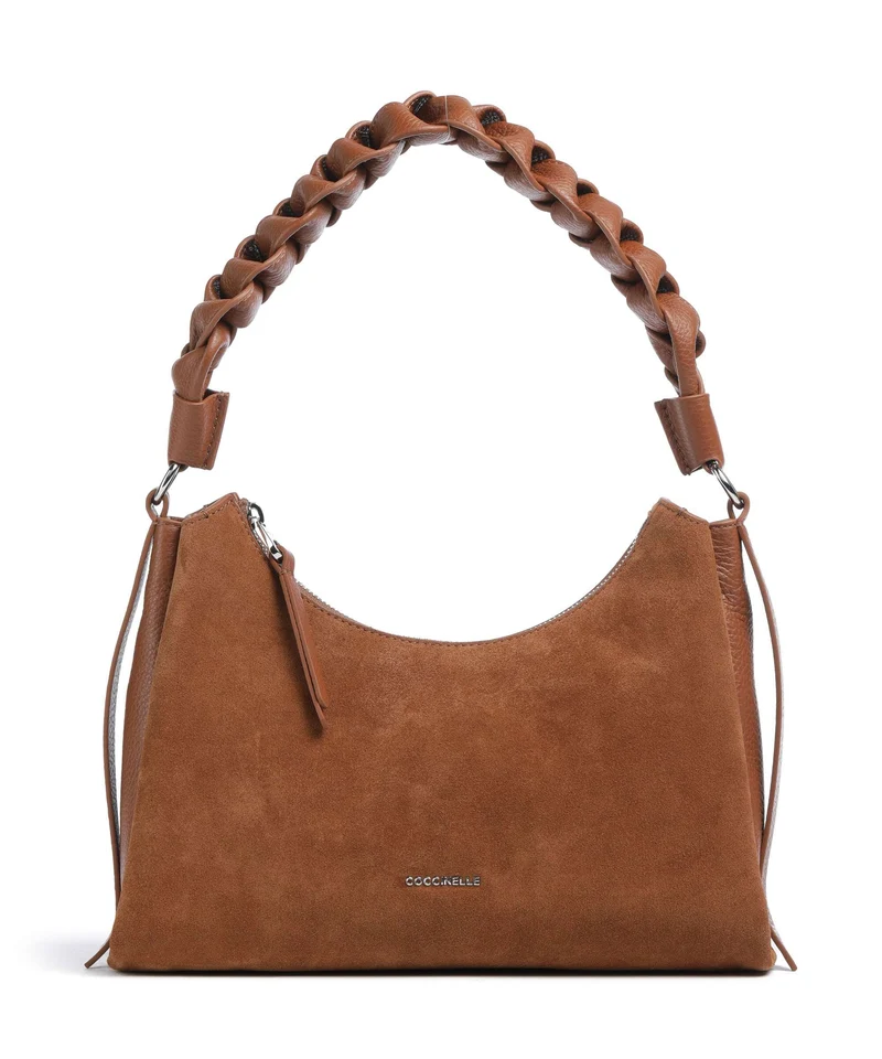 Coccinelle Boheme Suede Axelremsväska cognac