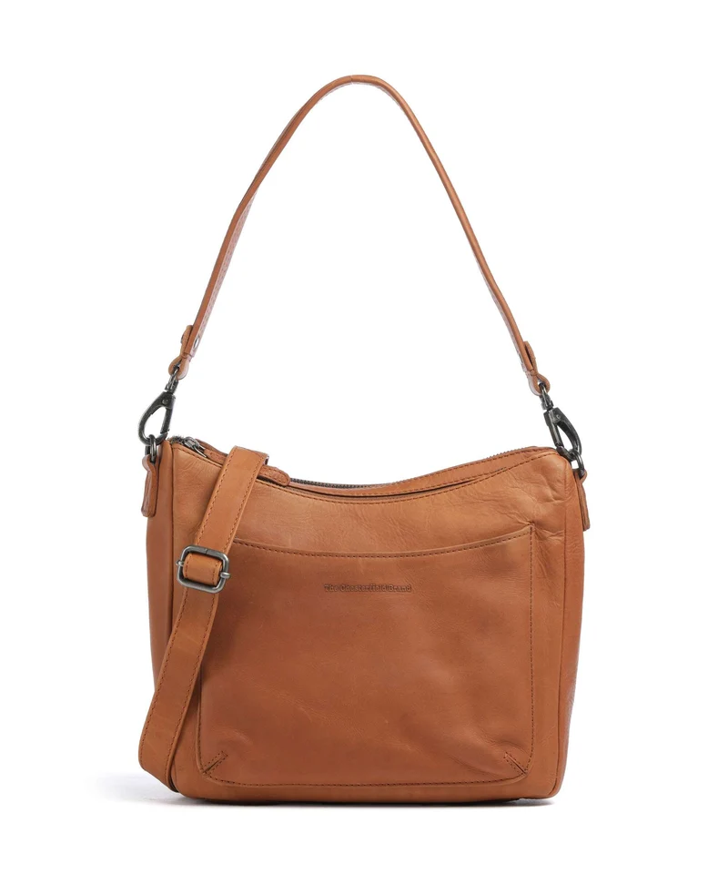 The Chesterfield Brand Wax Pull Up Cow Tivra Axelremsväska cognac