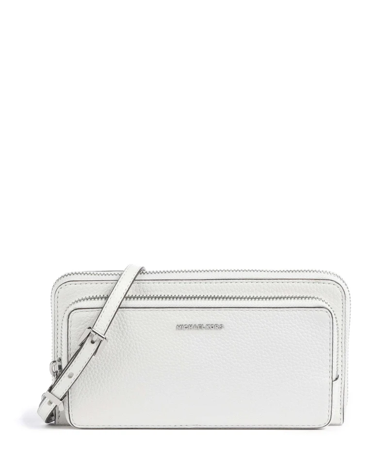 Michael Kors Jet Set Large Continental Crossover väska optic white