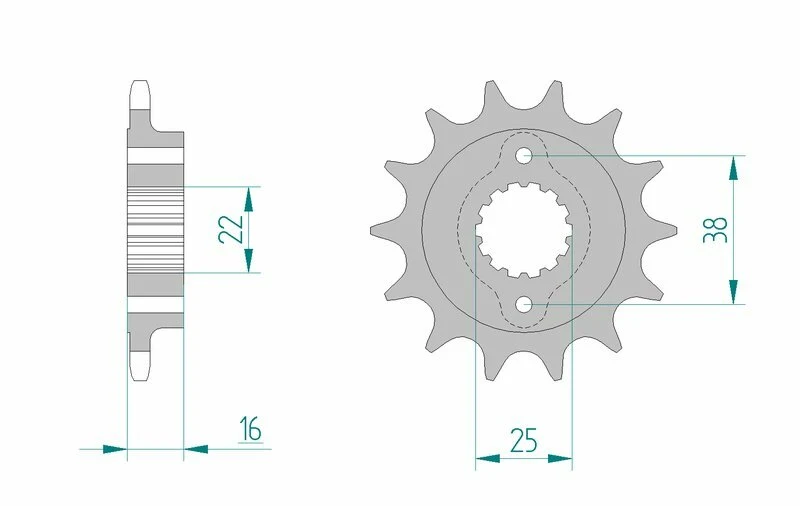 AFAM Steel Standard Front Sprocket 52610 - 520 52610-15
