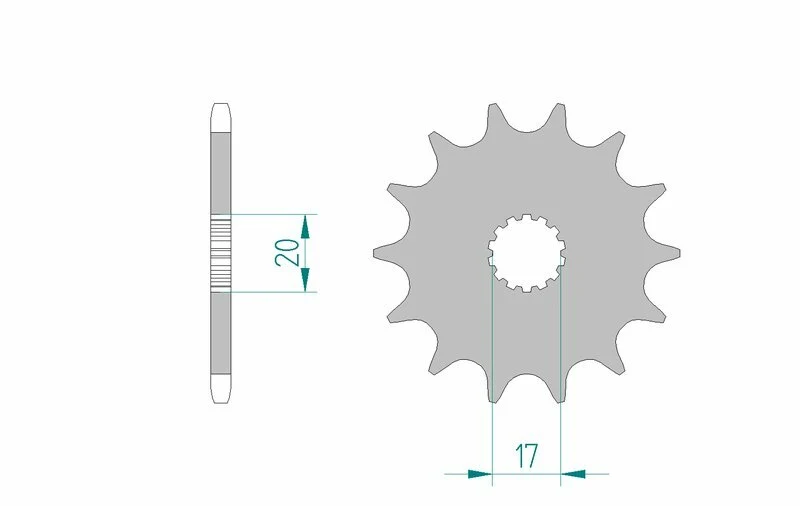 AFAM Steel Standard Front Sprocket 21203 - 520 21203-10