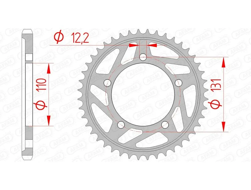 AFAM Steel Standard Rear Sprocket 164800 - 525 164800-42