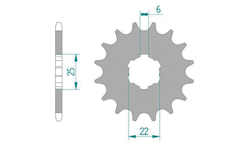 AFAM Steel Standard Front Sprocket 20100 - 420 20100-14