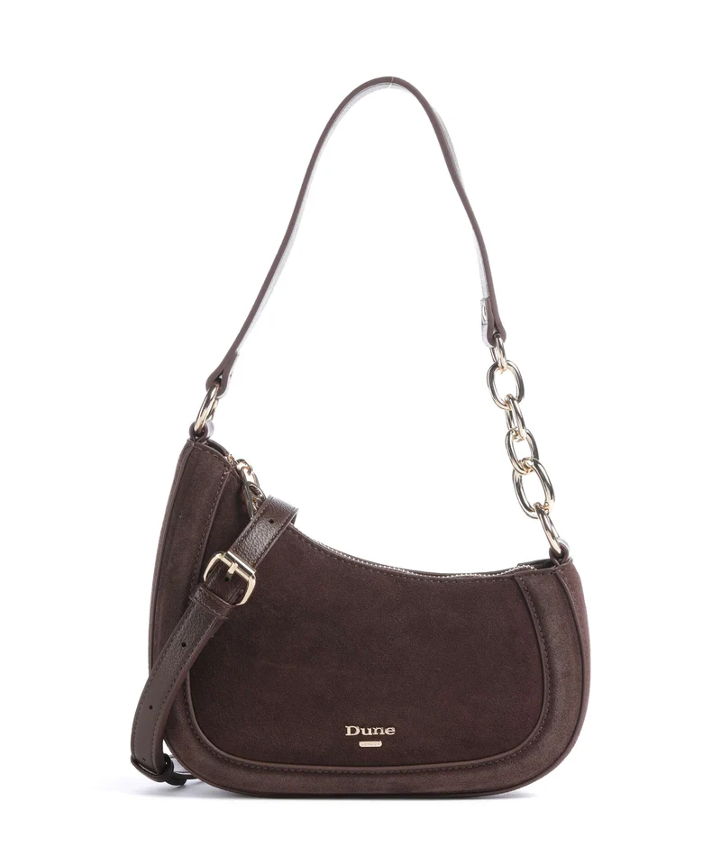 Dune London Direction Axelremsväska dark brown