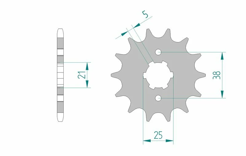 AFAM Steel Standard Front Sprocket 21308 - 520 21308-14