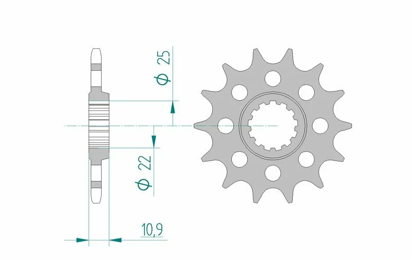 AFAM Steel Standard Front Sprocket 21603 - 520 21603-13