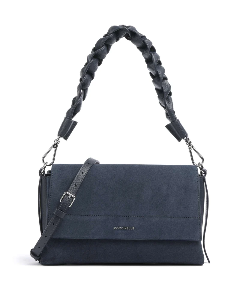 Coccinelle Boheme Suede Axelremsväska midnight blue