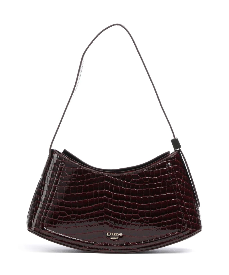 Dune London Dependent Axelremsväska burgundy croc