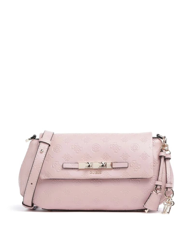 Guess Carmella Crossover väska light pink logo
