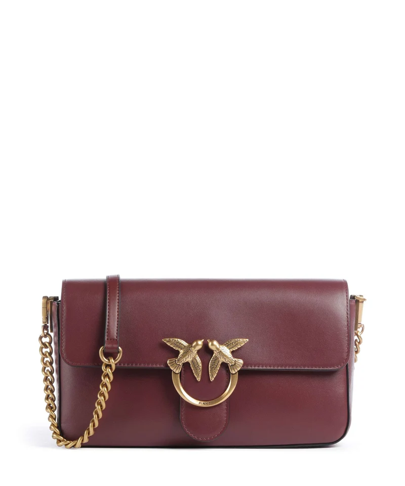 Pinko Love One Classic Slouchy Crossover väska ribes intenso/antique gold