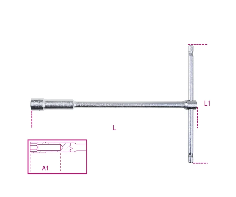 BETA Deep 6 points T-Handle Socket Wrenches - 8mm 009490008