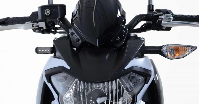 Front Indicator Adapters for Kawasaki Z125, Z250, Z300, Ninja 300, Ninja 250 13-17, Z650, Z1000 14-, Z1000R 17-,Versys 650 up to 21, for use with Micro Indicators