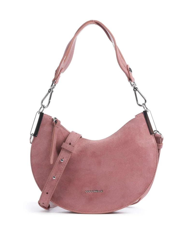 Coccinelle Sunup Suede Axelremsväska winter rose