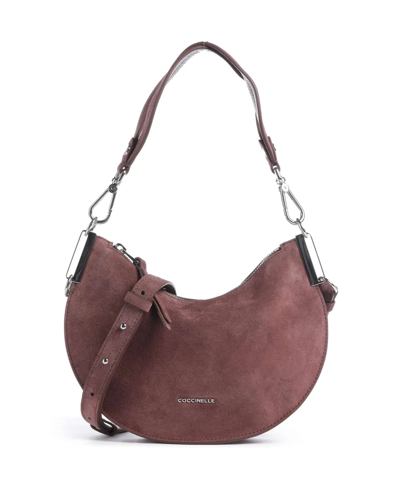 Coccinelle Sunup Suede Axelremsväska berry