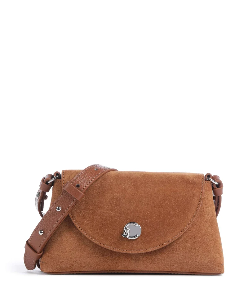 Coccinelle Nikla Suede Crossover väska cognac