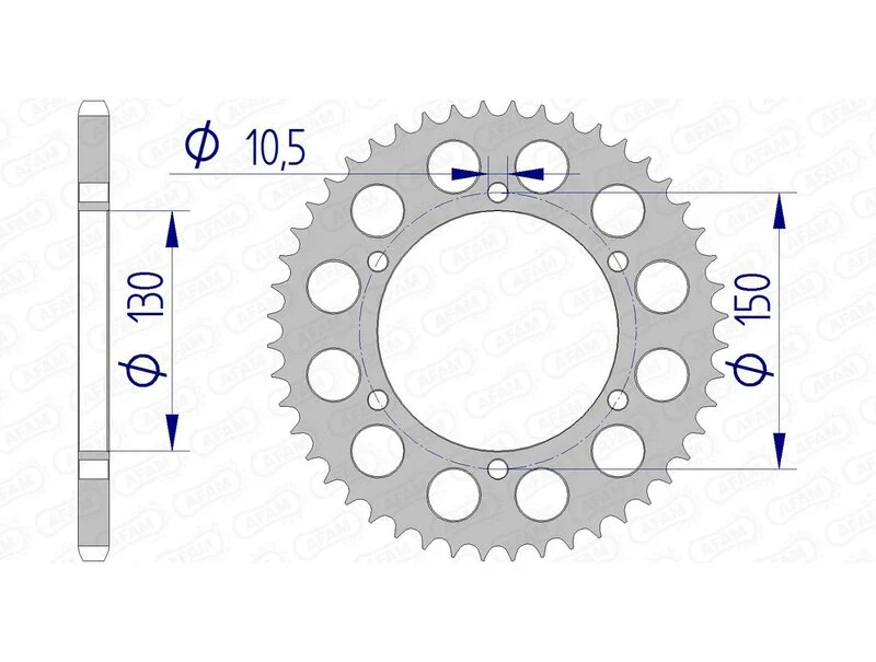AFAM Aluminium Rear Sprocket 13604 - 520 13604-47