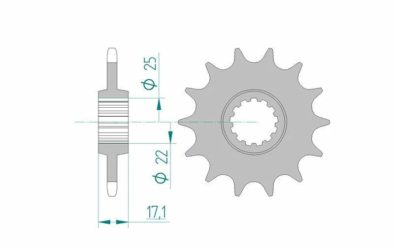 AFAM Steel Standard Front Sprocket 20407 - 520 20407-14