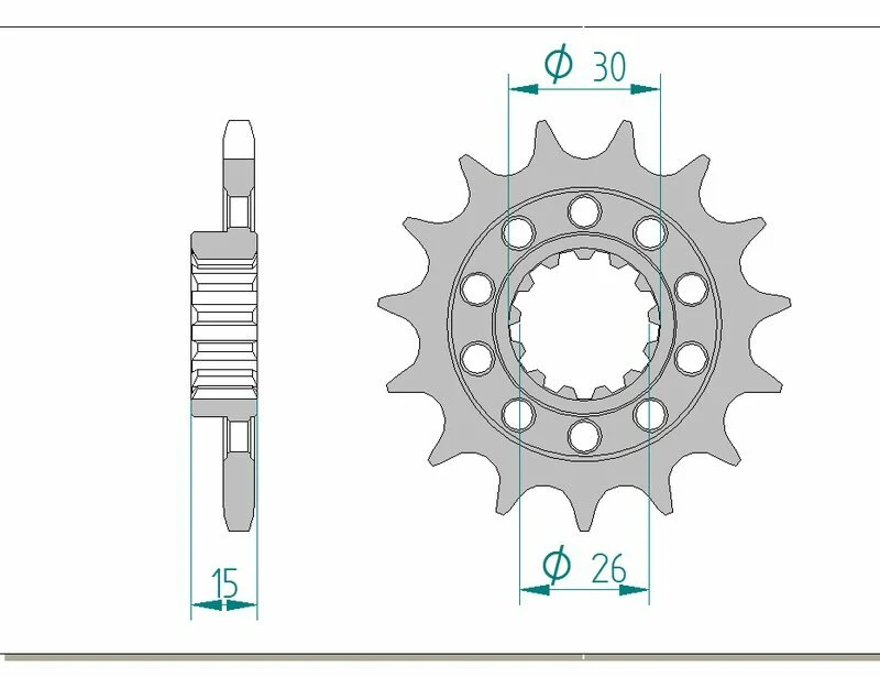 AFAM Steel Standard Front Sprocket 166800 - 525 166800-15