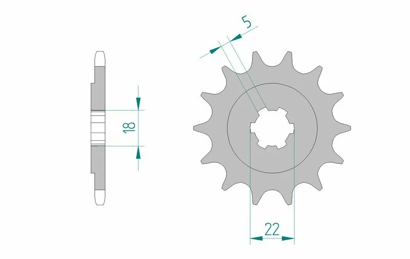 AFAM Steel Standard Front Sprocket 24201 - 520 24201-12