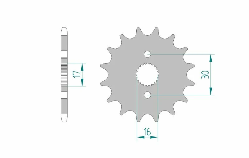 AFAM Steel Standard Front Sprocket 20105 - 420 20105-14